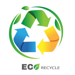 Fototapeta premium logo arrow Eco vector