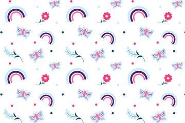 seamless pattern rainbow