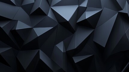 Fototapeta premium A dark abstract geometric pattern with sharp triangular shapes and black tones