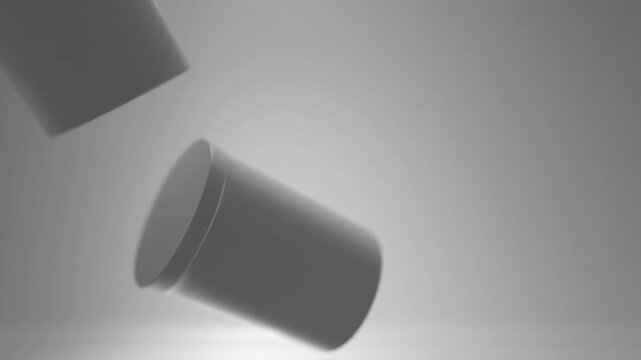 Gray shadow of a cylindrical package