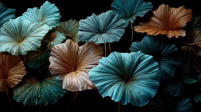 Abstract foliage in earth tones decorative nature pattern for design