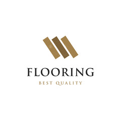 Premium classic parquet wood tile or ceramic tile logo template design.