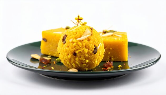 Traditional indian Sweets laddu and mysore pak