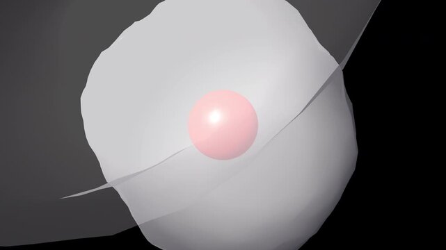 Seamless loop of distended translucent spheres with volatile surface displacement. Procedural visualization of economic inflation, asset bubbles, and market overvaluation. 4K 3D render.