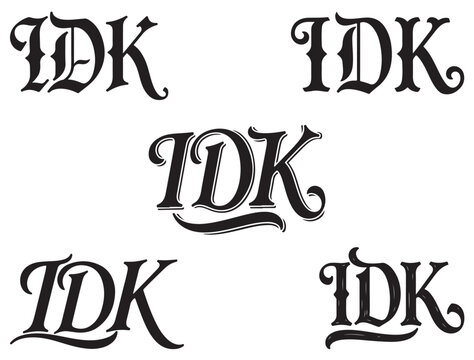 IDK TYPOGRAPHY SILHOUETTE