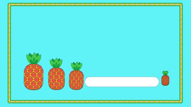 Fun learning activity with pineapples for kids in a bright classroom setting