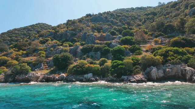 Simena Castle is an ancient Lycian fortress in Kalekoy village of the Demre district in the Antalya Province of Turkey.