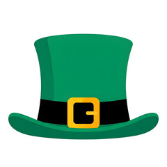 Green Leprechaun Hat isolated on transparent background