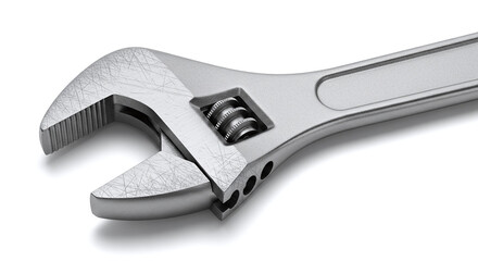 adjustable wrench isolated on white