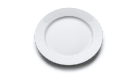 white plate isolated on white