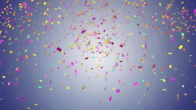 中央空白上下紙吹雪祝賀動画