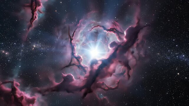Cosmic Supernova Explosion in Deep Space