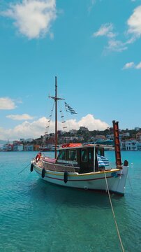 A scenic view in Kastellorizo Island. Kastellorizo is a popular tourist destination in Greece.