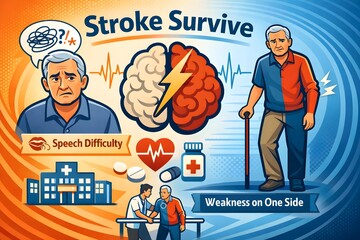 Stroke Survive Experience Speech Difficulty and Weakness on one side of body 