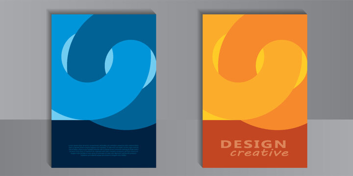 Book cover template, Brochure template vector design, Annual Report, Magazine, Poster, Corporate Presentation, Portfolio, Flyer, infographic, print ready blue and orange colour, vector eps 10