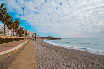 Nerja Seafront Promenade at Sunrise