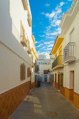 Old and Vibrant Street Life in Nerja .