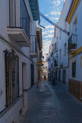 Old and Vibrant Street Life in Nerja .