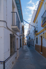 Old and Vibrant Street Life in Nerja .