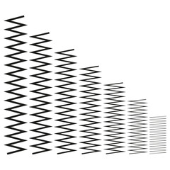 Obraz premium White spring icon. Zigzag line vector. Wave pattern shape. Vibration art symbol