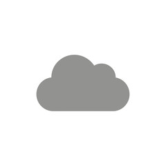 Obraz premium Simple Gray Cloud Icon for Weather, Storage and Cloud Computing