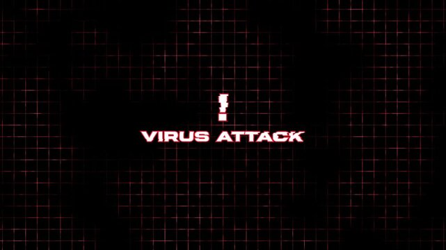 Futuristic Green Glitch Virus Attack Text Animation