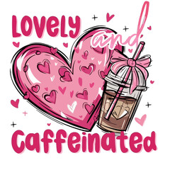 valentine coffee and love heart 