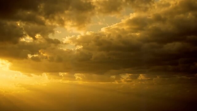 Golden sunset cloudscape