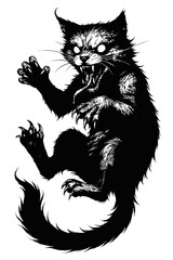 balck cat  tribal tattoo