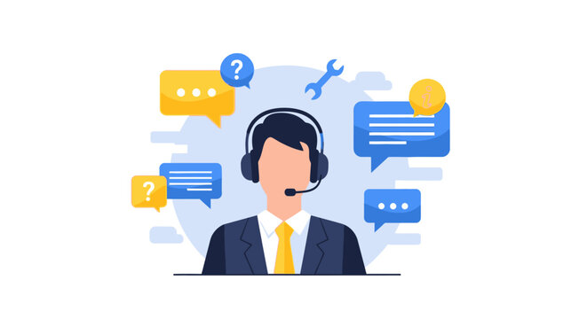 Flat Vector Illustration of E-Commerce Business and Online Shopping Concept