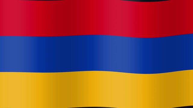 Armenia flag animation with a sunrise effect