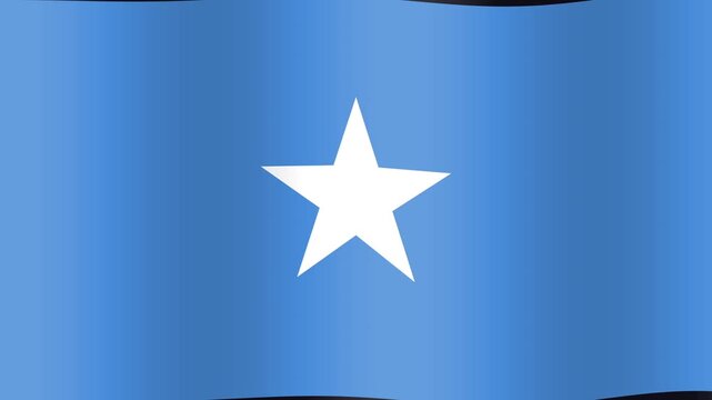 Somalia flag animation with a polar star effect