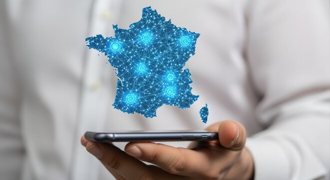 France Digital Network on Smartphone: Modern Communication, Technology and Connection across French Territory