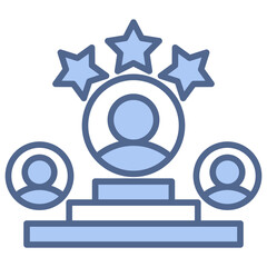 leadership blue icon