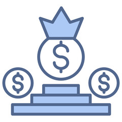 Competitive Advantage blue icon