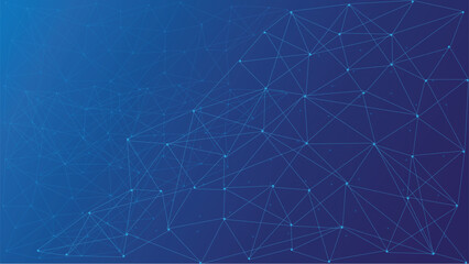 Obraz premium Abstract polygonal dots background from dots, lines and glowing particles with connectivity or technology effect concept.