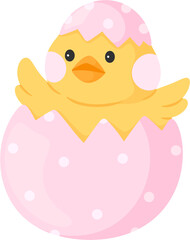 illustration easter egg baby chick © Je