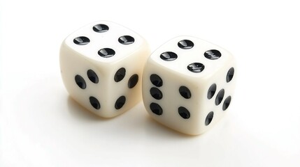 Dice on White Background: Simple, clean shot of dice on a white background.