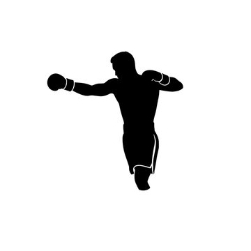 Minimalist Boxer Uppercut Silhouette