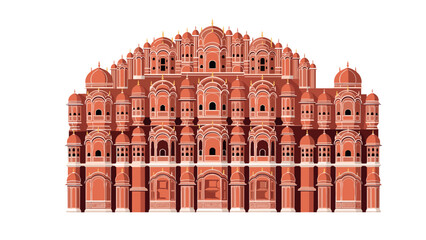 Magnificent linear design of hawa mahal palace in jaipur architecture art