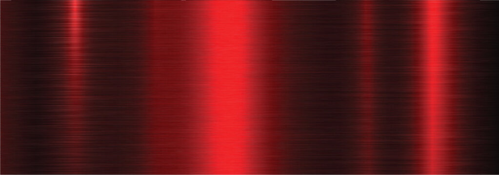 Red chrome metallic texture background, brushed metal shiny banner.