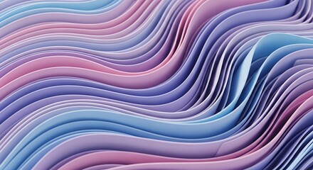 Abstract Wave Pattern with Soft Pastel Colors