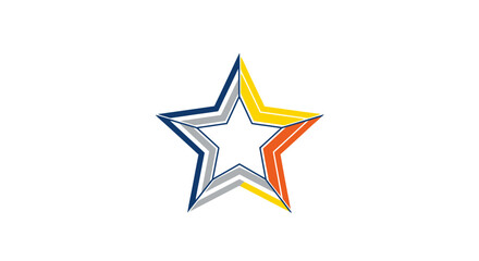 Obraz premium Colorful Star Emblem