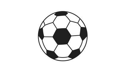 Fototapeta premium Classic black and white soccer ball with a traditional pentagonal and hexagonal pattern isolated on a plain white background for sports.