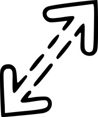 Obraz premium Hand drawn arrow illustration