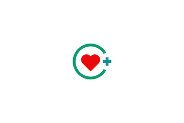 heart health icon logo medical