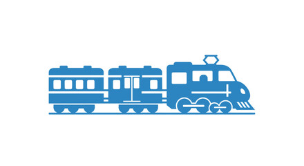 Blue Train Vector Icon