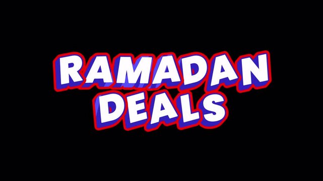 Ramadan Deals Promotional Cartoon Text Animation Transparent