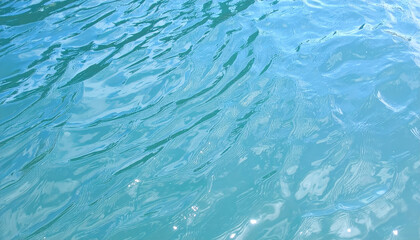 Obraz premium Light Blue Water with Ripples and Waves, Abstract Aqua Background Texture