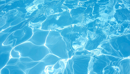 Obraz premium Light Blue Water with Ripples and Waves, Abstract Aqua Background Texture